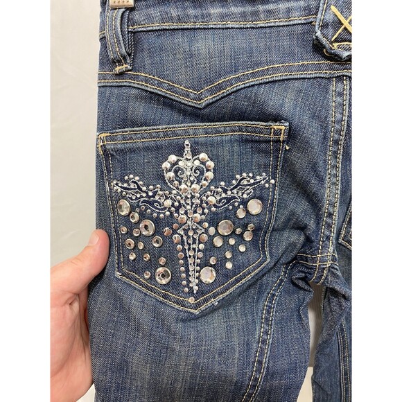 Cello Woman’s Jean's Blue Denim Straight Slim Leg 5-Pocket Size 0 x 32 - Picture 7 of 12